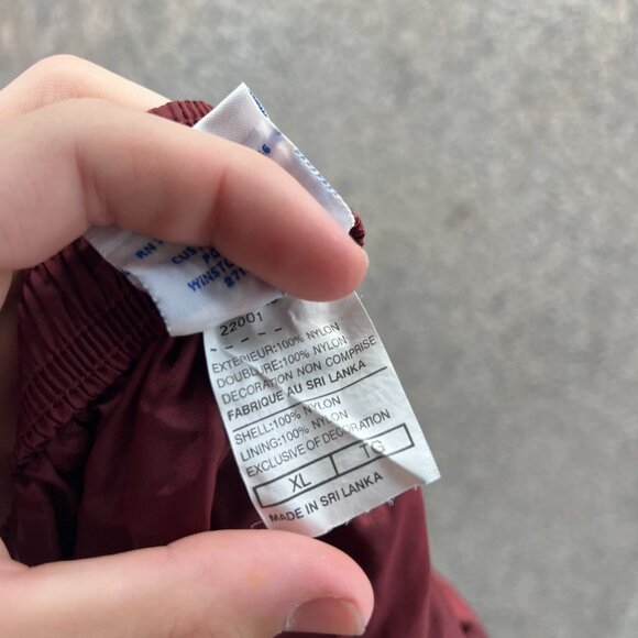 Vintage Champion Sweatpants Mens XL Burgundy Athletic Track Windbreaker Y2K - Picture 11 of 12